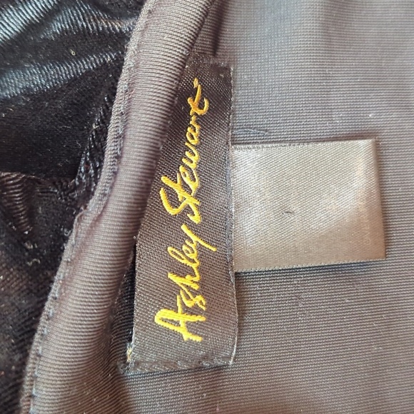 Ashley Stewart ruffle neck black velvet top tunic plus size 4X - Picture 5 of 6